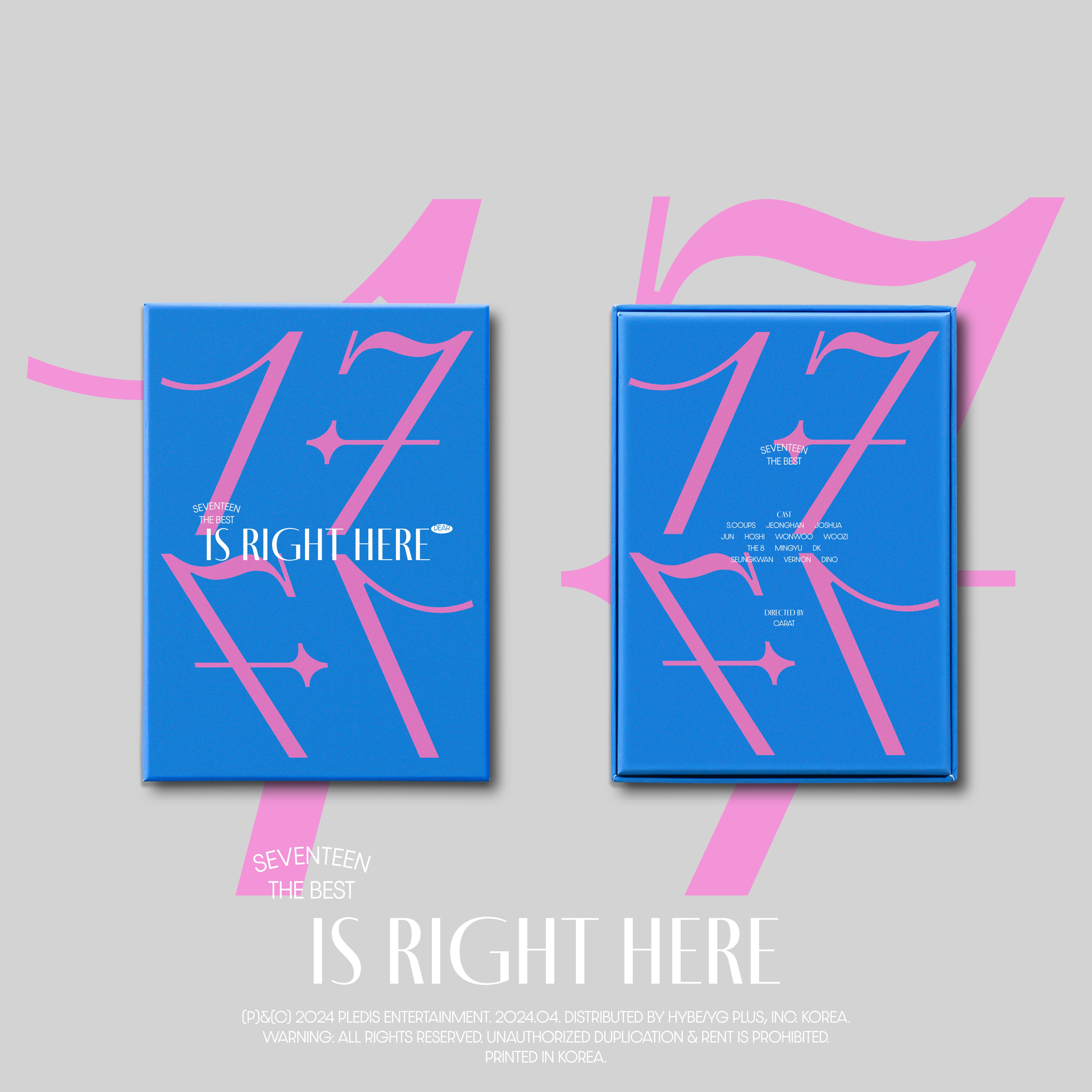 DEAR Ver. 【早期購入特典あり】 SEVENTEEN 17 IS RIGHT HERE BEST ALBUM ( 韓国盤  )(韓メディアSHOP限定特典付)