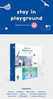送料無料 Stray Kids 2nd PHOTOBOOK stay in playground DVD + 写真集 (リージョンコードALL/日本語字幕付き)( 韓国盤 )